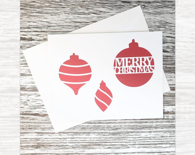 Handmade Christmas Ornaments Card