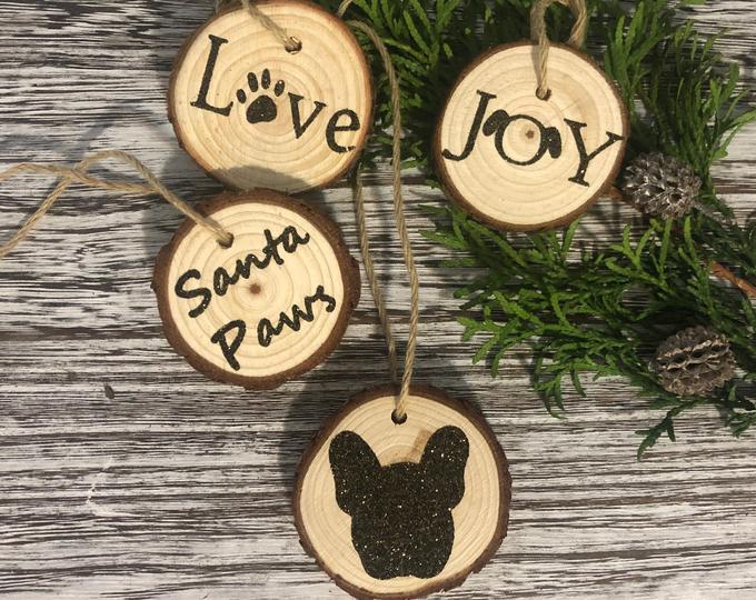 Handmade Cute Dog Wooden Ornament Set