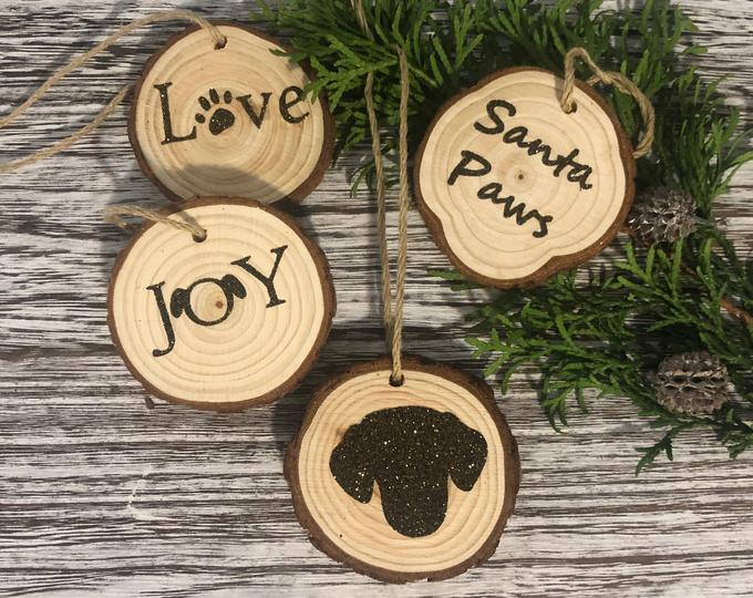 Handmade Cute Dog Wooden Ornament Set